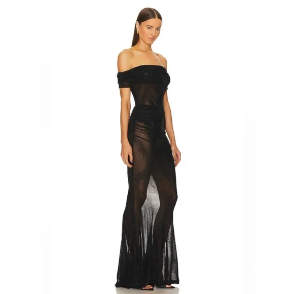MICHAEL COSTELLO X REVOLVE - Sirius Gown Black - SIZE SM & MED - NWT - Picture 4 of 9
